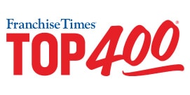 Franchise Times Top 400 logo features bold blue and red text, capturing the dynamic spirit of a top QSR franchise leader.